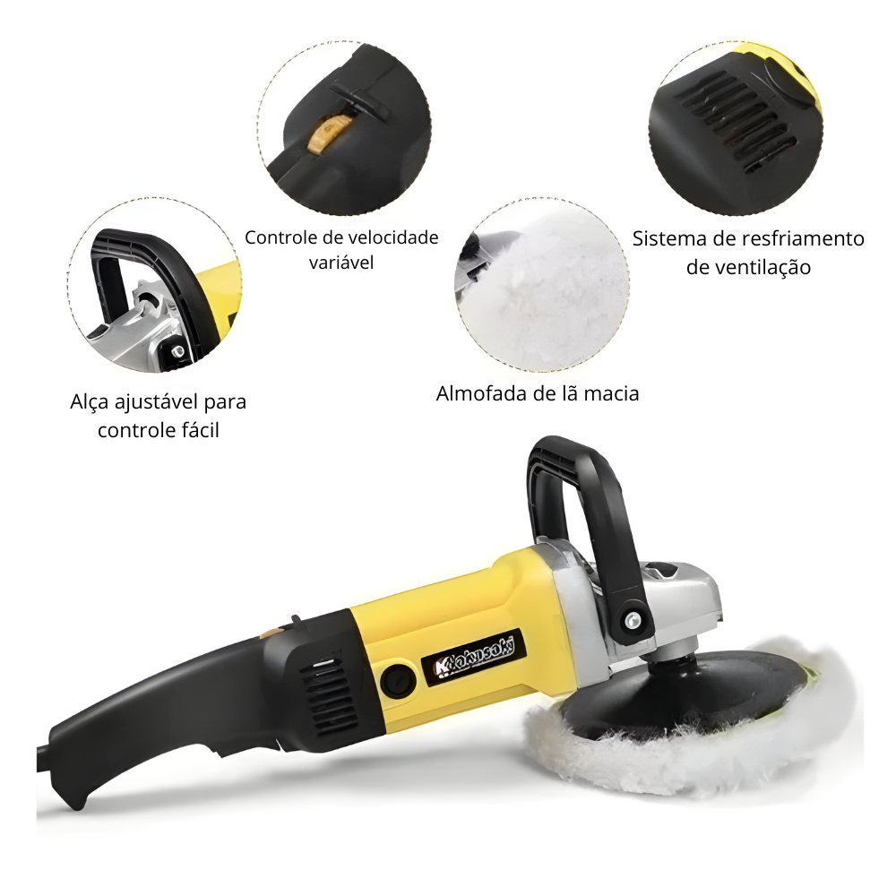 Politriz Angular Automotiva 7 polegadas 1300w Profissional